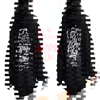 Hecha En Abril 1975 Regalo 50 Años Cumpleaños Women Oversized Hoodie Back Print - Regaloses