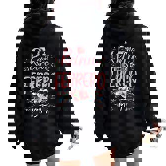 Hecha En Febrero 1977 Regalo 48 Años Cumpleaños Women Oversized Hoodie Back Print - Regaloses