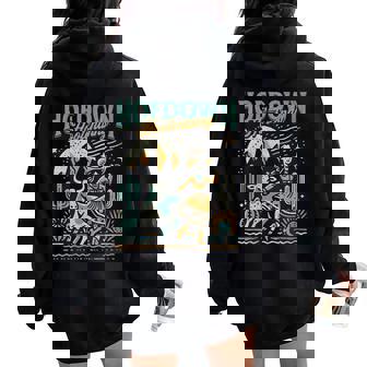 Hoedown Hootenanny Classic Country Music Women Oversized Hoodie Back Print - Monsterry