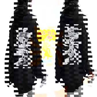 Hombre Banana Na-Na Retro Sin Mangas Women Oversized Hoodie Back Print - Regaloses