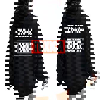 Hombre Linda Tengo Hija Tóxica Divertidos Dads Regalos De Latina Daughter Women Oversized Hoodie Back Print - Regaloses