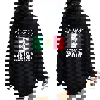 Honorary Mexican Retro Wedding Mexican By Marriage Women Oversized Hoodie Back Print - Monsterry
