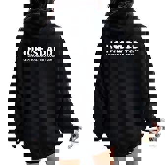 Horseback Riding Father Horse Dad Women Oversized Hoodie Back Print - Thegiftio UK