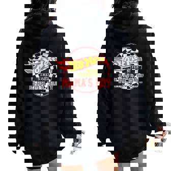 Hot Mess Never Stressed Mama's Boy Mommy Happy Mother's Day Women Oversized Hoodie Back Print - Seseable
