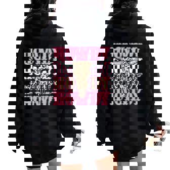 Howdy Southern Western Girls Country Rodeo Cowgirl Vintage Women Oversized Hoodie Back Print - Seseable