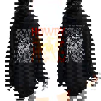 Howdy Western Cowgirl African American Women Women Oversized Hoodie Back Print - Monsterry
