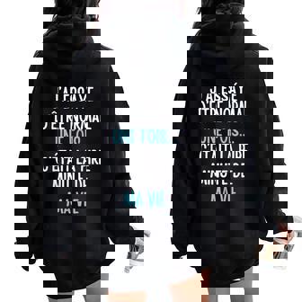 Humour Homme Beauf Drole Message Rigolo Sweat à capuche oversize pour femme avec imprimé dans le dos - Cadeauxyz