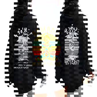 Humour Humoristique De Yoga Namaste Mother Fuckerintage Hippie Girl Sweat à capuche oversize pour femme avec imprimé dans le dos - Cadeauxyz