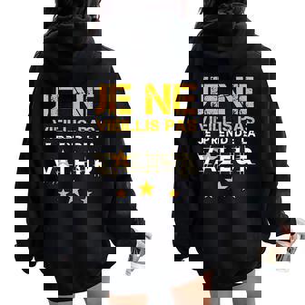 Humour J'ai Pas Toujours Tort Étoile Cadeau Original Sweat à capuche oversize pour femme avec imprimé dans le dos - Cadeauxyz