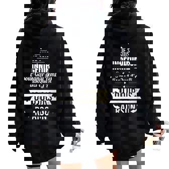 Idée Cadeau Ingénieur J'ai Toujours Raison Sweat à capuche oversize pour femme avec imprimé dans le dos - Cadeauxyz