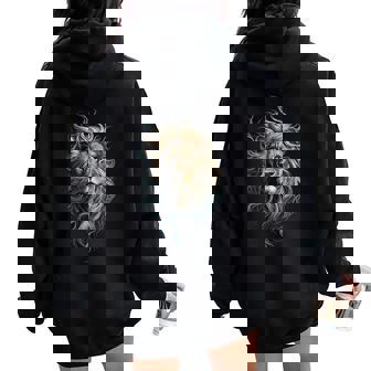 Idée Cadeau Pour Amoureux Des Animaux Sauvages Sweat à capuche oversize pour femme avec imprimé dans le dos - Cadeauxyz