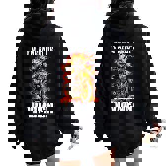I'm Afraid Of Cringe Skeleton Women Oversized Hoodie Back Print - Regaloses