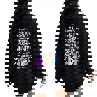 I'm A Theatre Mom Theatre Actor Mom Theatre Actress Mom Women Oversized Hoodie Back Print | Seseable UK
