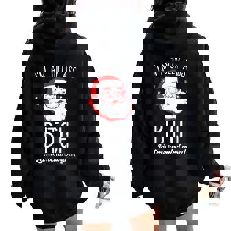 I'm A Jolly Ass Bitch Offensive Xmas Rude Santa Women Oversized Hoodie Back Print - Monsterry