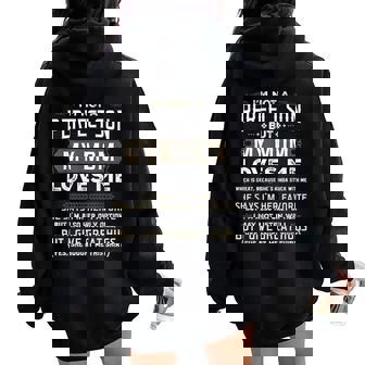 I'm Not A Perfect Son But My Mom Loves Me Mother Son Women Oversized Hoodie Back Print | Seseable UK