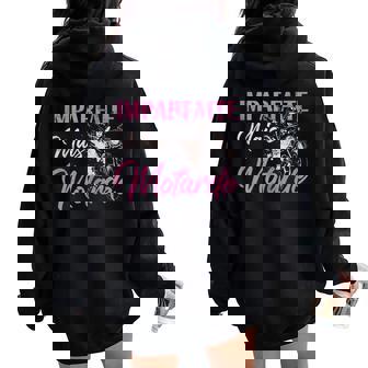 Imparfaite Mais Motarde Idée Humour Cadeau Sur Moto Sweat à capuche oversize pour femme avec imprimé dans le dos - Cadeauxyz