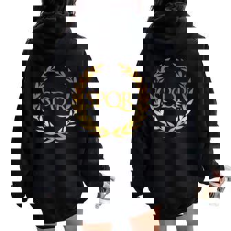 Imperio Romano Spqr Sin Mangas Women Oversized Hoodie Back Print - Regaloses