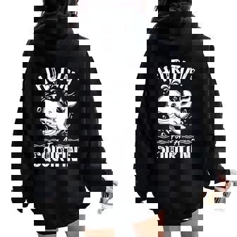 Inappropriate Meme Squirter Blue Whale Adult Party-Goers Black Small Short Sleeve Cotton 65 Polyester 35 Women Oversized Hoodie Back Print - Thegiftio