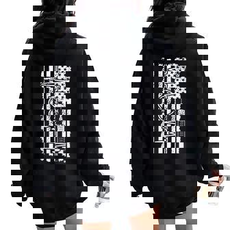 Infirmière Drapeau Américain Beat Patriotique Cadeau Pour Homme Sweat à capuche oversize pour femme avec imprimé dans le dos - Cadeauxyz