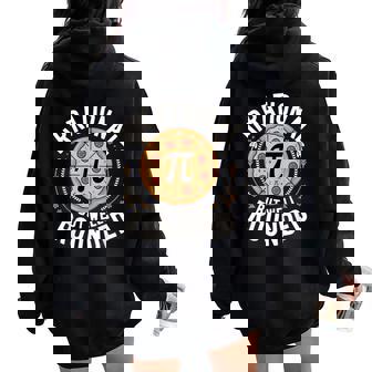 Irrational But Well Rounded Math Teacher Pi Day Women Oversized Hoodie Back Print - Thegiftio UK