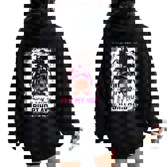 It's My 40Th Birthday African American Loc'd Black Women Women Oversized Hoodie Back Print - Thegiftio UK