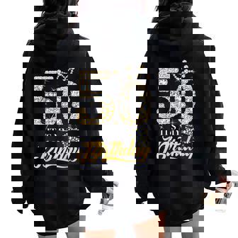 It's My 50th Birthday Diamond Shoes 50 Years Old Women Women Oversized Hoodie Back Print - Monsterry