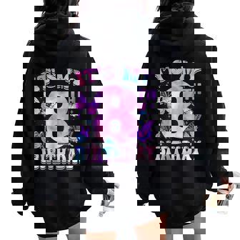 It's My 8Th Birthday Butterfly Theme 8 Year Old Party Girl Women Oversized Hoodie Back Print - Thegiftio UK