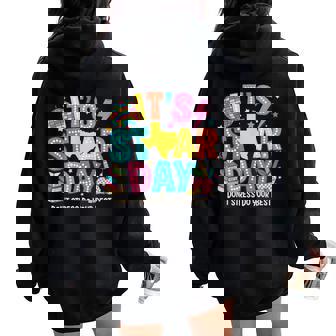 It's Star Day Don't Stress Do Your Best Teacher Testing Day Women Oversized Hoodie Back Print - Thegiftio