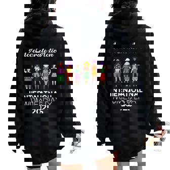Iwd Día Internacional De La 2025 Accelerate Action Womens Women Oversized Hoodie Back Print - Regaloses