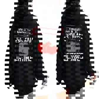 Jardinage Cadeau S Jardinier Retraite Jardin Tomates Sweat à capuche oversize pour femme avec imprimé dans le dos - Cadeauxyz