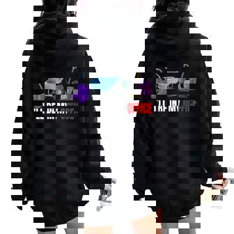 Jardinier Jardinage Je Serai Dans Mon Bureau Sweat à capuche oversize pour femme avec imprimé dans le dos - Cadeauxyz
