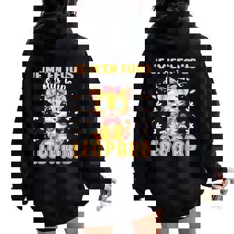 Je M'en Fous Je Suis Une Léopard Mignon Enfant Fille Sweat à capuche oversize pour femme avec imprimé dans le dos - Cadeauxyz