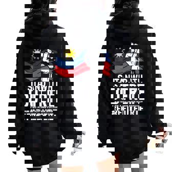 Je Suis Du Côté De Duterte Je Ne Suis Pas Philippin Pour Rien Free Prrd Sweat à capuche oversize pour femme avec imprimé dans le dos - Cadeauxyz
