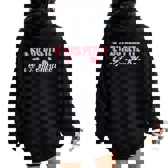 Je Suis Petite Et Je T'emmerde Cadeau Drole Humoristique Sweat à capuche oversize pour femme avec imprimé dans le dos - Cadeauxyz