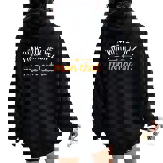 J'habite Chez Mon Chat Cadeau Homme Humour Drôle Sweat à capuche oversize pour femme avec imprimé dans le dos - Cadeauxyz
