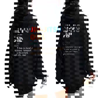 Jiu-Jitsu Girl Definition Jiu-Jitsu Regalo Para Niñas Women Oversized Hoodie Back Print - Regaloses