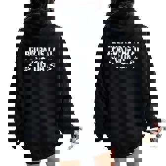 J'peux Pas J'ai Yoga Méditation Sweat à capuche oversize pour femme avec imprimé dans le dos - Cadeauxyz
