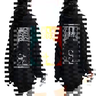 July Girl Afro Natural Hair Diva Woman Birthday Women Oversized Hoodie Back Print - Monsterry