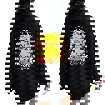 Just a Girl Who Loves Ducks Shirt Girl Cute Duck Women Oversized Hoodie Back Print - Monsterry