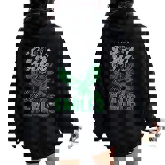 Just A Girl Who Loves Eagles For Kid Vintage Women Oversized Hoodie Back Print | Mazezy