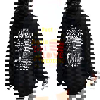 Just Married Again Yes I Love Wedding Cake 2nd Marriage Men Women Oversized Hoodie Back Print - Monsterry