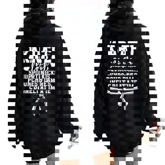 Karate Mom Karate Mama Best Karate Mother Women Oversized Hoodie Back Print - Thegiftio