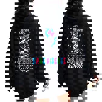 Kids Rare Disease Awareness Shirt Boys Girls Cute Zebra Ribbon Women Oversized Hoodie Back Print - Monsterry