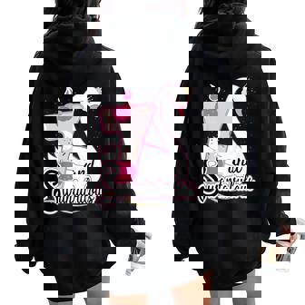 Kids Swan Lake 7th Birthday Party Theme 7 Years Old Girls Outfit Women Oversized Hoodie Back Print - Monsterry