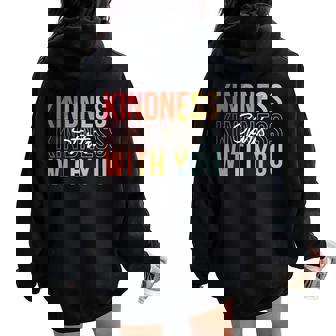 Kindness Starts With You Anti Bullying Women Teacher Women Oversized Hoodie Back Print - Monsterry