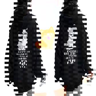 La Mejor Madre De Shiba Inu Del Mundo Perro Shiba Mama Women Oversized Hoodie Back Print - Regaloses