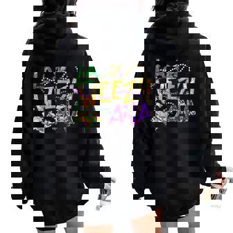 La Weezy Ana Mardi Gras Louisiana Fat Tuesday Men Women Oversized Hoodie Back Print - Thegiftio