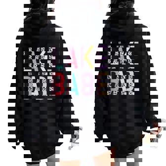 Lake Babe Summer Vibes Vacation Vibe Cute Pink Leopard Women Tank Top Women Oversized Hoodie Back Print - Monsterry