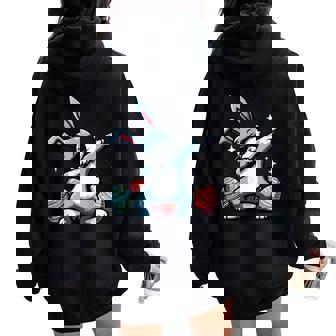 Lapin Pour Pâques Pour Garçons Et Filles Sweat à capuche oversize pour femme avec imprimé dans le dos - Cadeauxyz