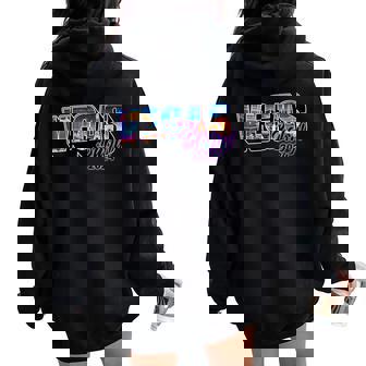Las Vegas 2024 Trip Vegas Baby Fun Time Nightlife Women Oversized Hoodie Back Print - Monsterry